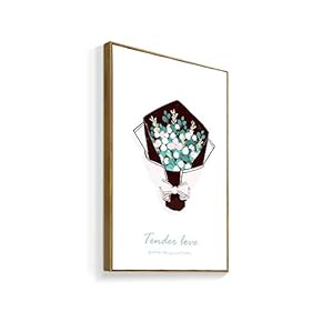 Framed Canvas Wall Art for Living Room, Bedroom Beautiful Bunch Flowers Canvas Prints for Home Decoration Ready to Hanging - 16x24 inches