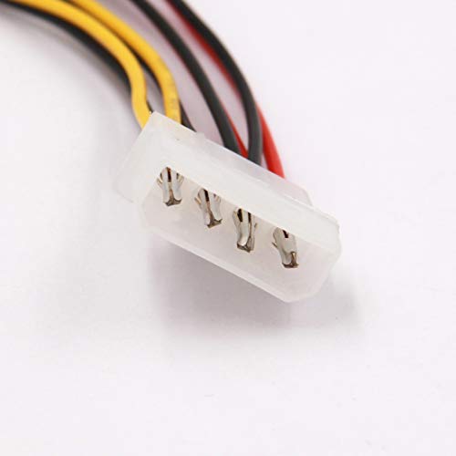 WYMECT 2 Pack IDE Molex 4-Pin to 3-Pin TX3 Case Cooling Computer Fan Multi-Fan Out Power Converter Cable Speed Control Line 2X5V/2X12V