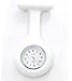 LinTimes White Unisex Nurses Lapel Watch Silicone