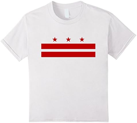 Kids Patriotic State Flag of Washington D.C. T-Shirt 6 White