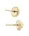 18k Yellow Gold 4mm Ball Stud Earrings for Women Girls and babies Screwback | Nickel Free