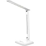LED Desk Lamp, Lovin Product Dimmable Energy Efficient Table Lamps, Touch - Control/ 5-Level Dimmer/ 3 Color Modes; Foldable Eye-Caring Book Light for Reading (White)