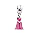 Bead Pendant Pandora 791921ENMX Woman Silver Disney Dress Aurora