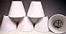 Creative Hobbies Muslin Linen Fabric Candle Lamp & Chandelier Shades 4-Inch High x 5-Inch Diameter -Clip on Bulb (Pack of 6)