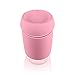 JOCO 16oz Glass Reusable Coffee Cup (Strawberry Pink)