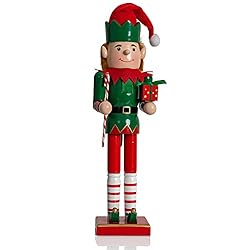 Ornativity Christmas Elf Holiday Nutcracker – Red