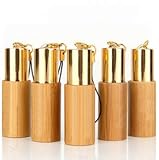 5ml Natural Bamboo Roll On Bottle,Empty Clear Glass