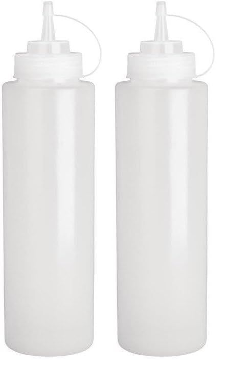 Vogue W832 Squeeze Sauce Bottle, 35 oz., Clear (Pack of 2)