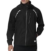 Nepest Cycling Rain Jacket Mens Waterproof Lightweight Packable Biking Windbreaker with Hood Raincoat for Running Hiking