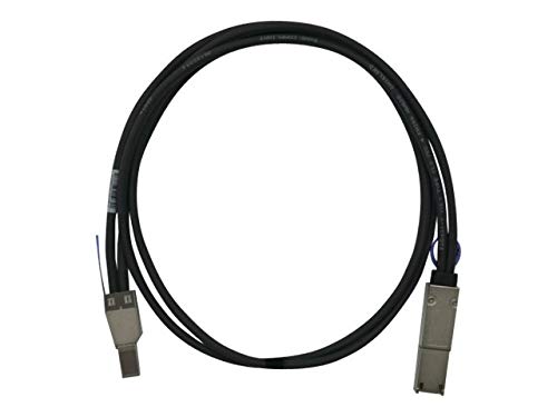 Qnap SAS External Cable - 1.6 ft - 36 Pin 4X Mini SAS HD (SFF-8644) (M) to 26 Pin 4X Mini SAS (SFF-8088) (M) - Black