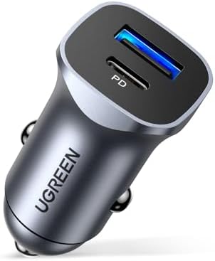 UGREEN PD 24W Car Charger Fast Charging Dual USB Phone Plug