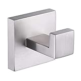 Bath Robe Hook, Aomasi SUS304 Stainless Steel Square Coat Towel Hook Utility Clothes Hanger for Bathroom Kitchen Wall Mount, Brushed Nickel