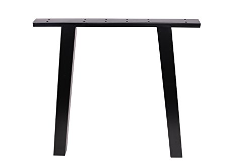 ECLV N-710-K Dining Table Legs, Vintage Steel Table Legs, Office Table Legs, Computer Desk Legs, Industrial Kitchen Table Legs, 28" L, Black, Set of 2 - Thumbnail 2