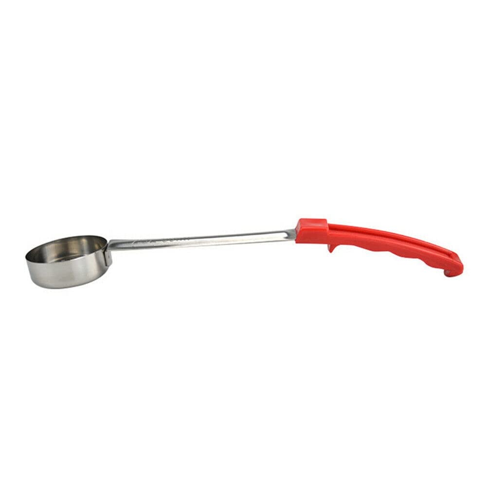 Yuemsh Pizza Spread Sauce Ladle Rubber Handle Flat Bottom Kitchen Cooking Spoon Stainless Steel Measuring Stir Soup Spoon -2 Oz