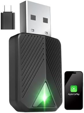 Adaptateur CarPlay sans fil, Mini CarPlay sans fil, permet de passer du CarPlay filaire au CarPlay sans fil, adaptateur sans fil Plug and Play, compatible avec les voitures de 2016 et les iPhone iOS
