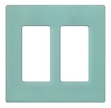 Lutron Claro 2 Gang Decorator Wallplate, SC-2-SG, Sea Glass