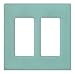 Lutron Claro 2 Gang Decorator Wallplate, SC-2-SG, Sea Glass