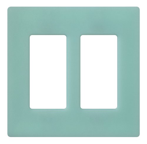 Lutron Claro 2 Gang Decorator Wallplate, SC-2-SG, Sea Glass