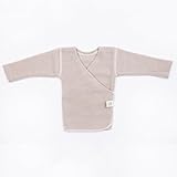 LANACARE Organic Wool Baby Sweater, Soft Sand, size 74 (6-9 mo)