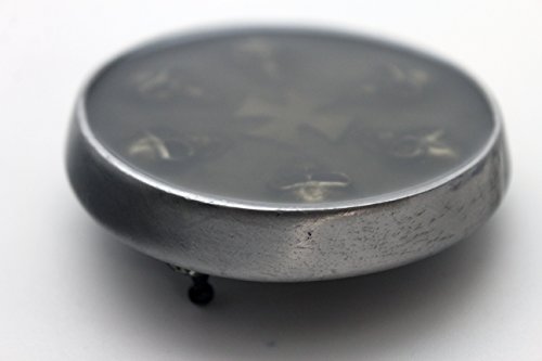 TFJ Men 3D Fashion Belt Buckle Silver Heavy Metal Skull Skeleton Iron Cross Gray