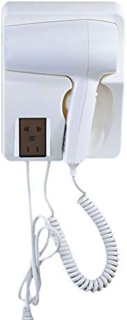 LXFElectric Dryer Wall-Mounted hairdryer, White Compact Family Hotel Bathroom Ion Hair Dryer