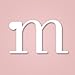 Heart to Heart Wooden Wall Letter Hanging Initials Letter: M