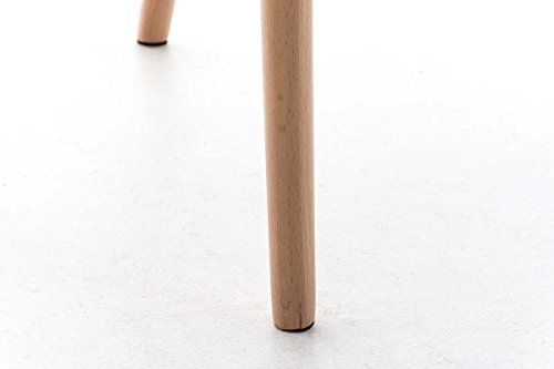 CLP-Sedia-in-Polipropilene-Hailey-Sedia-Design-Telaio-in-Legno-di-Faggio-Sedia-da-Pranzo-Seduta-44-cm-Sedia-Moderna-Portata-Max-150-kg-Sedia-Attesa-Facile-da-Pulire-Grigio
