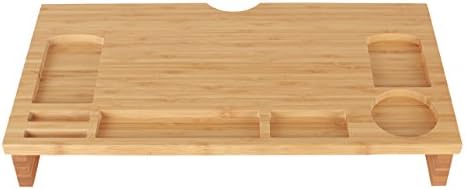 Monitor Stand Riser With Storage Organizer,Wood Computer Desktop Storage Rack Bamboo.