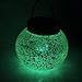 LiteFuze Mosaic Glass Rechargeable Solar Lamp Outdoor Garden String Light - Green