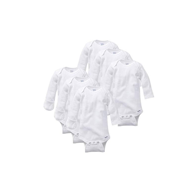 Gerber unisex-baby Multi-pack Long-sleeve Onesies Bodysuit Mitten Cuff Sizes