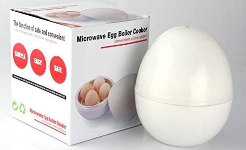 Microwave Egg Cooker, Egg Microwave Boiler Only 8 Minutes for Hard or Soft Boiled 4 Eggs No Piercing Required, Dishwasher Safe，Suitable for Home Kitchen Breakfast tool Child, Office Worker, White - Thumbnail 4