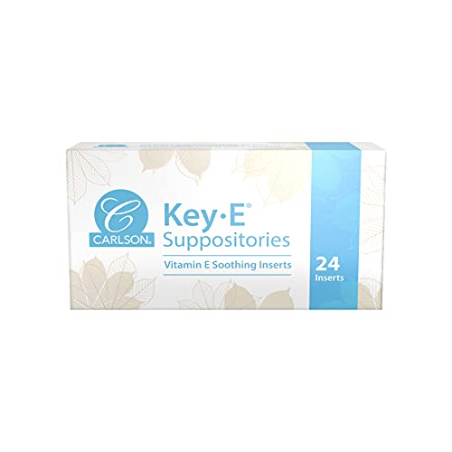 Carlson KeyE Suppositories, 30 IU Vitamin E Suppository, Lubricates