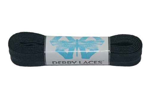 UPC 609788147220, Solid Black 60 Inch Waxed Skate Lace - Derby Laces for Roller Derby, Hockey and Ice Skates, and Boots