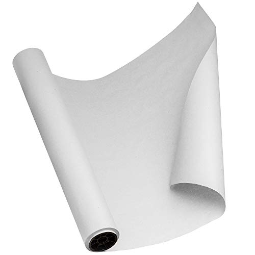 White Kraft Paper Roll 24 by 30 Feet (1800 Inches) Made in USA Craft Paper Roll - White Wrapping Paper - Poster Paper - Drawing Paper for Kids