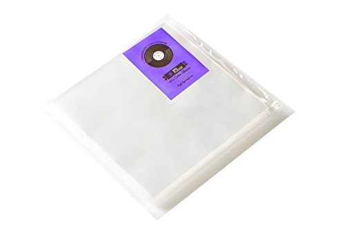 Big Fudge 100x Vinyl Record Outer Sleeves 7 inch | Durable & Wrinkle-Free | Crystal Clear & Made from High-Density Polypropylene | Best Vinyl Covers for LPs & Singles | 3 mil Thick, 7.42" x 7.42