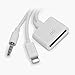 Cell Phone to 30 pin Audio (3.5mm) Adapter Converter for Music Docks & Data Transferring, Lighting 30p to 8p Adapter Compatible with Phone XR/XS/XS Max,8/8plus,7/7,Plus/6/6,Pad and Pod(White)