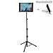 iPad Tripod Stand, LetsRun Height Adjustable Foldable Floor Tablet Tripod Stand for iPad Mini, iPad Air, iPad 1,2,3,4 and All 8-12 Inch Tablets, Carrying Case and Phone Stand as Gifts