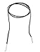 Punk Gothic Long Chain Necklaces Tassel Tattoo Choker Tube on the Ends (Black+silver)