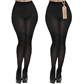 Buauty 2 Pairs 80D Tights for Women,Women's Sheer Black Tights,Soft Opaque Pantyhose and Stockings for Comfort and Elegance