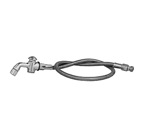 T&S Brass B-0101-BKF Push Button Spray Valve with 36-Inch Stainless Flex Hose and Deck Flange