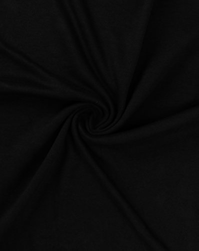 Utopia Wear Men's Cotton Blend Mock Turtleneck T-Shirt (Small, Black)