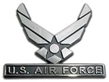 Air Force Wings Seal Chrome Automobile Emblem