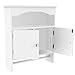  Topeakmart White Wood Bathroom Wall Mount Cabinet Toilet Medicine Storage Organizer