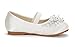 DREAM PAIRS Girls Mary Jane First Communion Flat Shoes, Ivory - 11 Little Kid (Aurora-03)