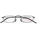 Eyekepper 5-Pack Straight Thin Stamped Metal Frame Half-Eye Style Reading Glasses Readers +2.5
