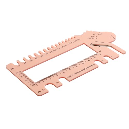 Needle Gauge Tool - Knitting Machine Small Hook Accessories | Knitting Tools Sweater Needle Measuring Ruler, Needle Gauge Ruler, Gauge, Multifunctional Knitting Needle Gauge and Ruler