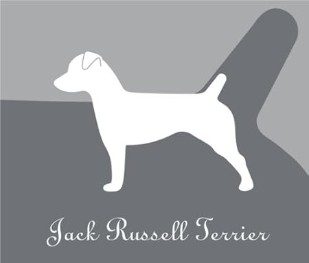 Amazon ジャック ラッセル テリア 犬 ステッカー プレミアム シルエット グレー Lサイズ シール ステッカー ホビー
