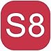 OCYCLONE Galaxy S8 Case, Glitter Luxury Cute Phone Case for Women Girls with Kickstand, Bling Diamond Rhinestone Bumper with Ring Stand Compatible with Samsung Galaxy S8 Case for Girl Women - Red