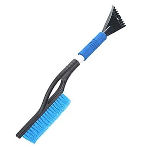 Winterijskrabber Sneeuwborstel Schepverwijderaar met EVA-handvat voor autoruit Blauw