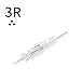 Permanent Needles Makeup Eyebrow Needles Makeup Tattoo Needles 3R/3P Permanent Pen Makeup Needle Cartridge for Eyeliner 10 Pcs/Set(EN51-3R)